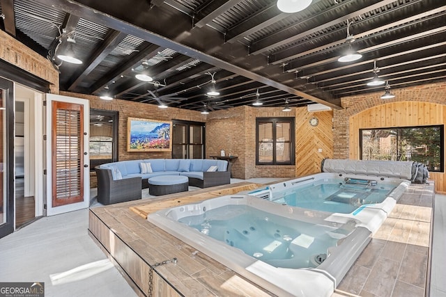 2304 Weeping Oak Dr, Braselton, GA 30517 - view of swimming pool with an indoor hot tub