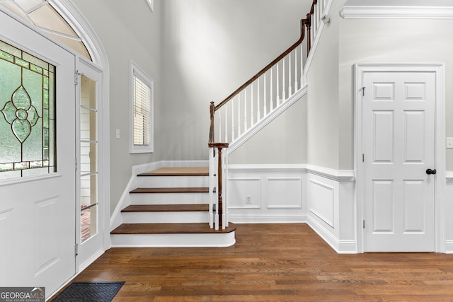 155 Carrolls Way, Fayetteville, GA 30215 - entrance foyer featuring stairs and wood finished floors