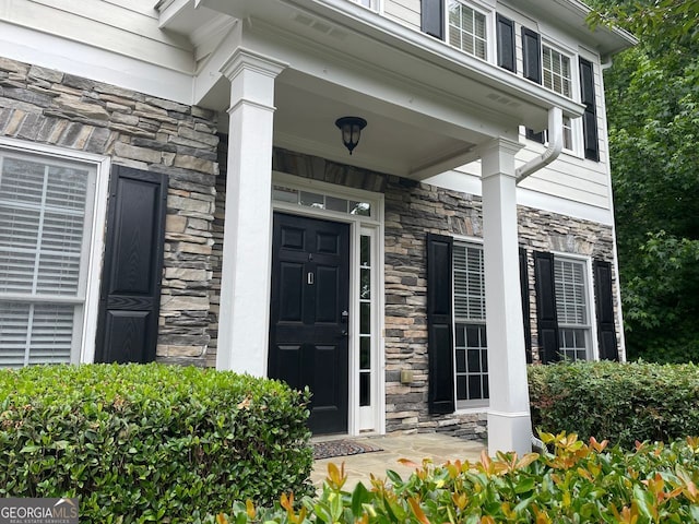107 Sedgefield Overlook, Dallas, GA 30157 - property entrance with stone siding