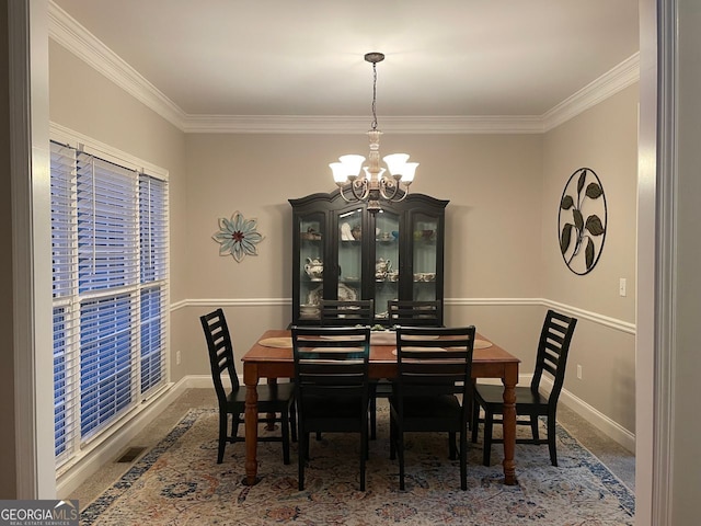 107 Sedgefield Overlook, Dallas, GA 30157 - dining room with a chandelier and ornamental molding