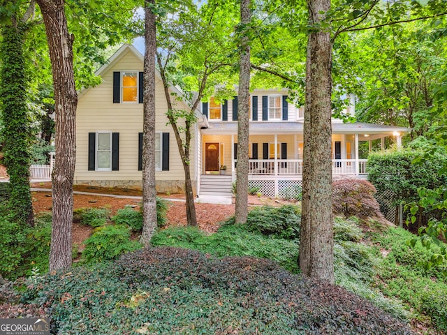 2722 Brookhaven Ln, Buford, GA 30518 - view of front of house featuring a porch