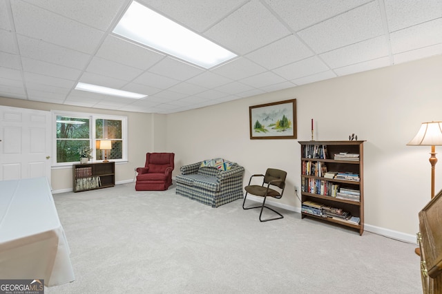 2722 Brookhaven Ln, Buford, GA 30518 - sitting room featuring a paneled ceiling and carpet floors