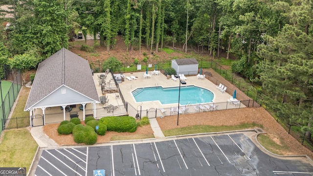 2722 Brookhaven Ln, Buford, GA 30518 - community pool featuring a gate and a patio