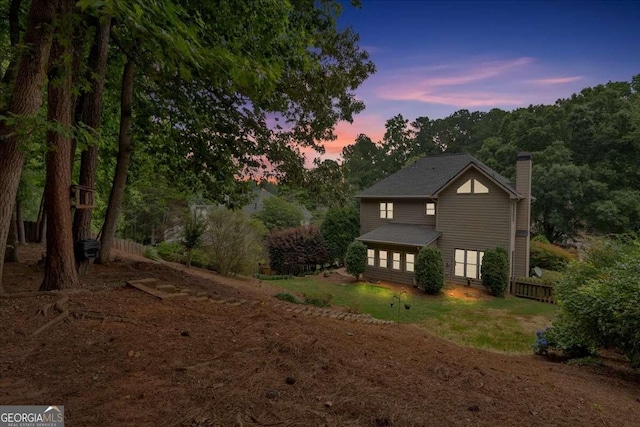 1637 Willow Way, Woodstock, GA 30188 - rear view of property with a chimney