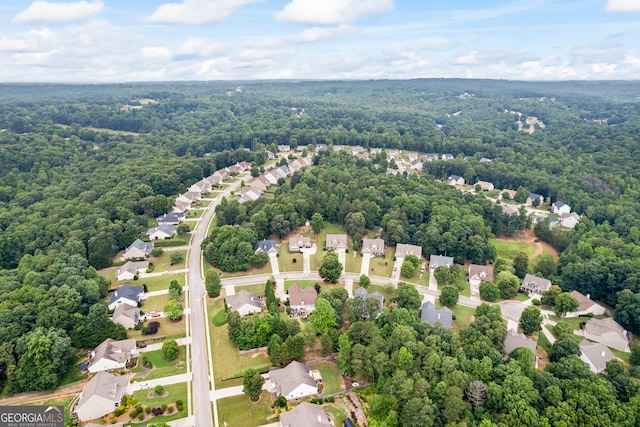 5511 Preserve Pt, Flowery Branch, GA 30542 - aerial view of residential area featuring a heavily wooded area