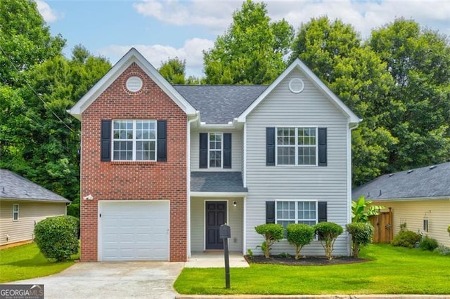 7006 Mahonia Pl, Lithonia, GA 30038 - traditional-style house with driveway, a garage, and brick siding