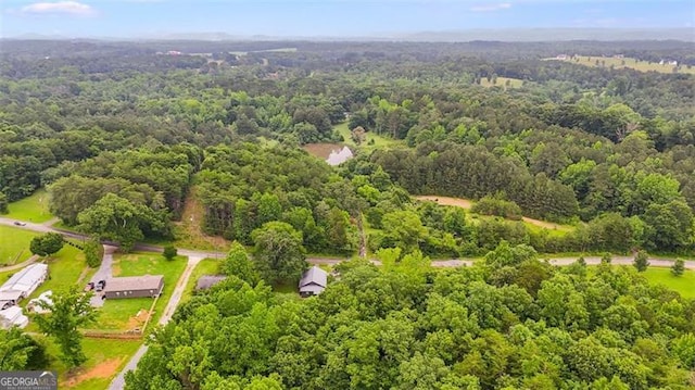 394 Knight Rd, Rockmart, GA 30153 - aerial view of property and surrounding area featuring a heavily wooded area