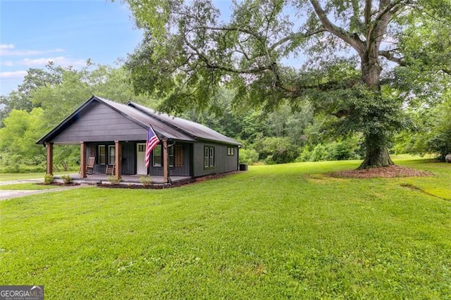 394 Knight Rd, Rockmart, GA 30153 - view of front of property featuring covered porch and a front yard