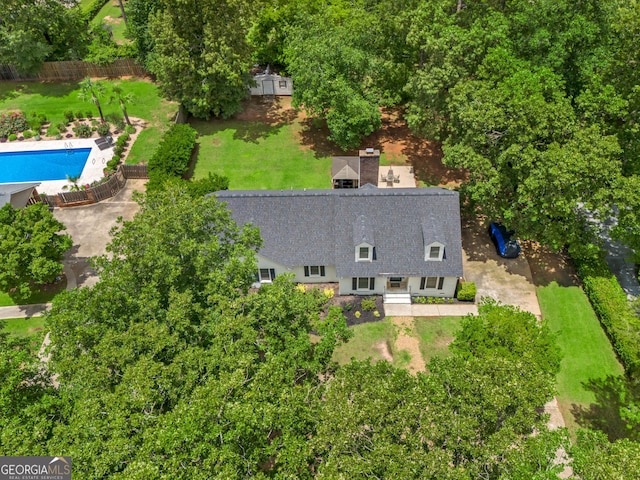 2715 N Doublegate Dr, Albany, GA 31721 - view from above of property featuring a pool area