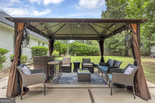 2715 N Doublegate Dr, Albany, GA 31721 - view of patio with a gazebo and an outdoor hangout area