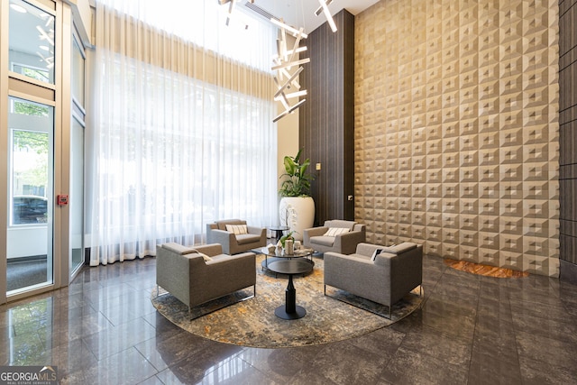 1080 Peachtree St NE Unit 2116, Atlanta, GA 30309 - common area featuring a towering ceiling