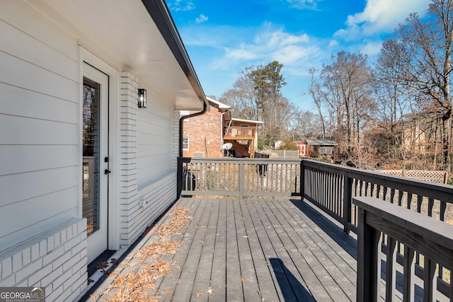 1536 Daffodil Dr, Marietta, GA 30062 - view of wooden deck