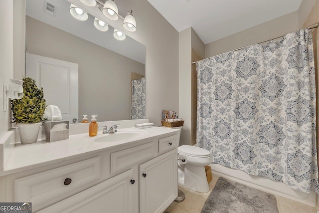 406 Fernstone Dr, Canton, GA 30114 - full bathroom featuring tile patterned floors, vanity, and toilet