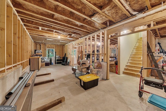 406 Fernstone Dr, Canton, GA 30114 - basement with stairway