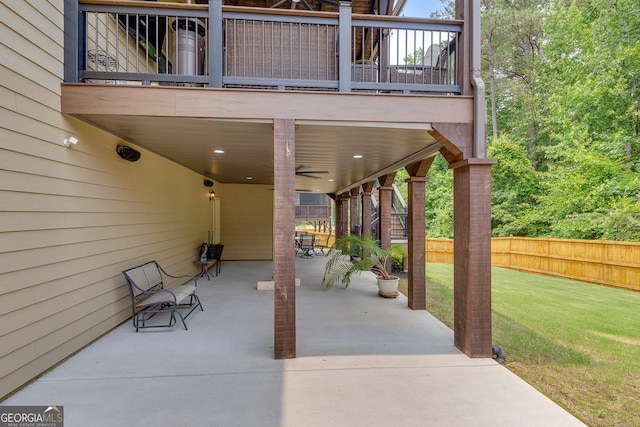 406 Fernstone Dr, Canton, GA 30114 - view of patio with stairway and a balcony