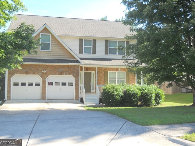 4750 Crinklepoint Ct, Douglasville, GA 30134 - view of front of house featuring concrete driveway, a front yard, and roof with shingles