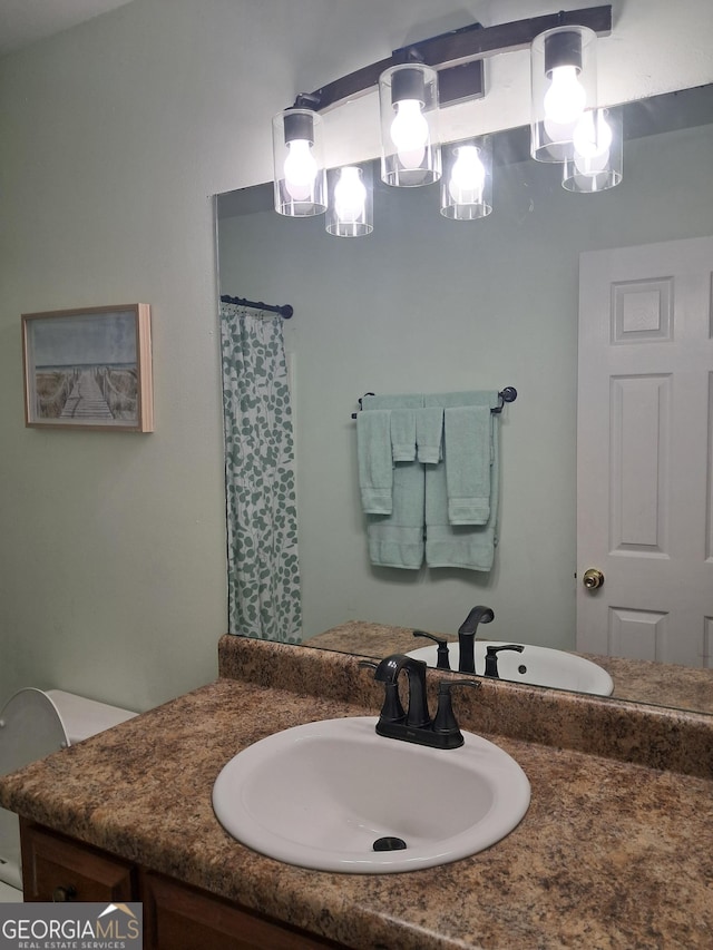 105 Deer Forest Trl, Macon, GA 31216 - full bathroom with vanity and a shower with shower curtain