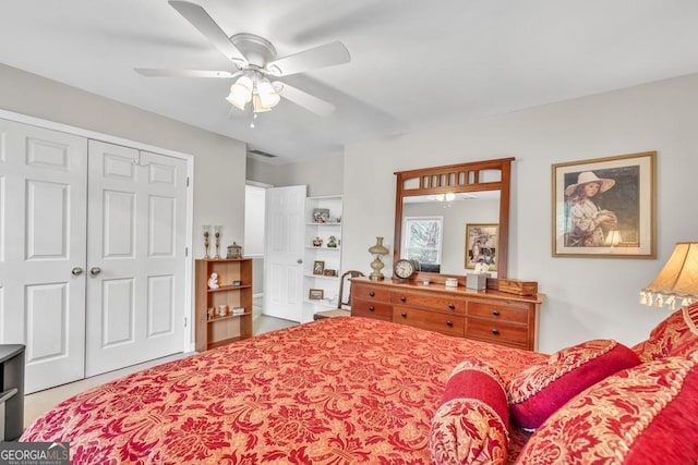 241 Tweed Ct, Sugar Hill, GA 30518 - bedroom featuring a closet and ceiling fan