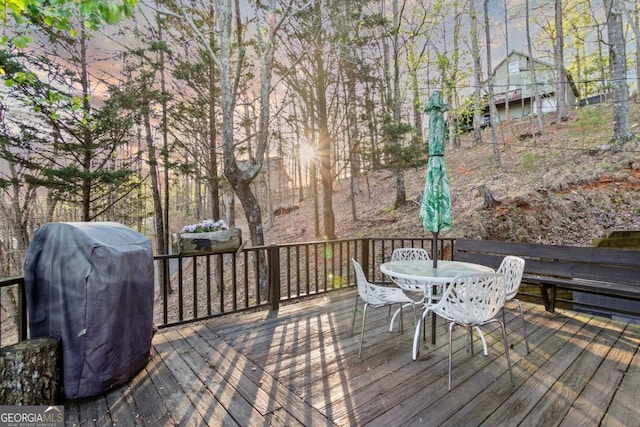 87 Owltown Dr Unit L40, Ellijay, GA 30536 - deck with outdoor dining area and a grill