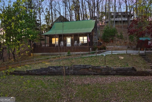 87 Owltown Dr Unit L40, Ellijay, GA 30536 - view of front of house featuring a chimney and metal roof