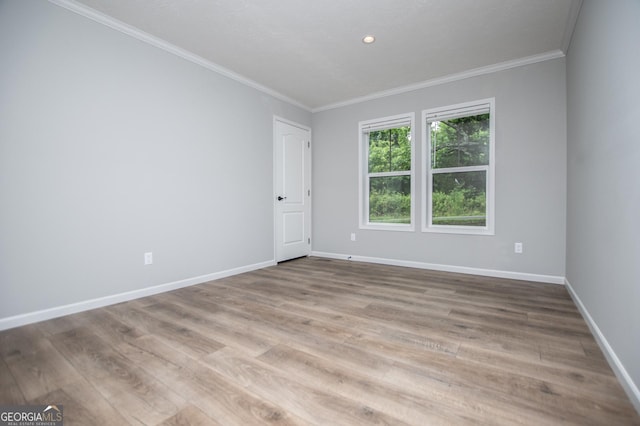 74 Preacher Smith Rd SE, Silver Creek, GA 30173 - unfurnished room with ornamental molding, baseboards, wood finished floors, and recessed lighting