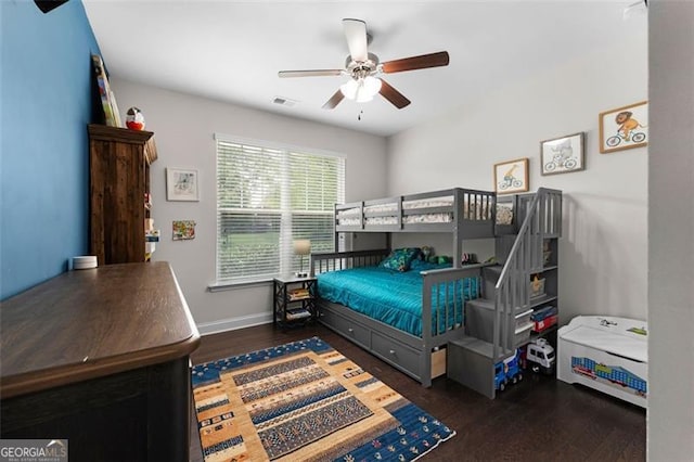 17 Twelve Oaks Dr, Cartersville, GA 30120 - bedroom featuring wood finished floors, baseboards, and ceiling fan