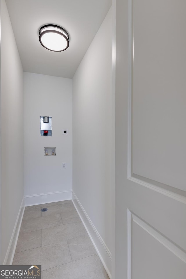 1962 8th St, Chamblee, GA 30341 - laundry room featuring hookup for an electric dryer, washer hookup, and baseboards