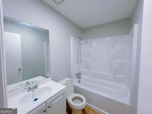 1820 Neely Ave, Atlanta, GA 30344 - full bath featuring shower / bath combination, toilet, vanity, and tile patterned flooring