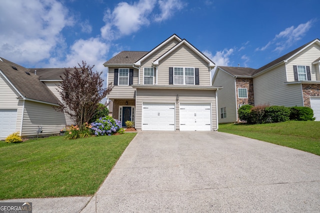 4135 Arch Pass, Cumming, GA 30040 - view of front of property with driveway, an attached garage, and a front yard