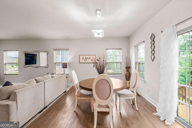 1049 Climbing Rose Way, Mcdonough, GA 30253 - dining space with wood finished floors and baseboards