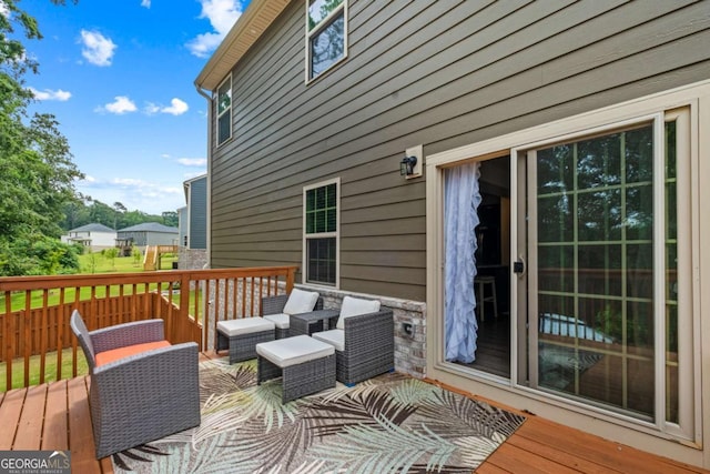 1049 Climbing Rose Way, Mcdonough, GA 30253 - view of wooden terrace