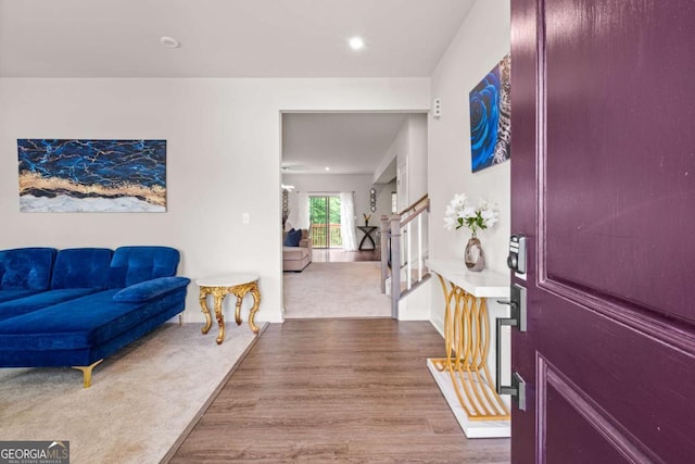 1049 Climbing Rose Way, Mcdonough, GA 30253 - entryway with wood finished floors and baseboards
