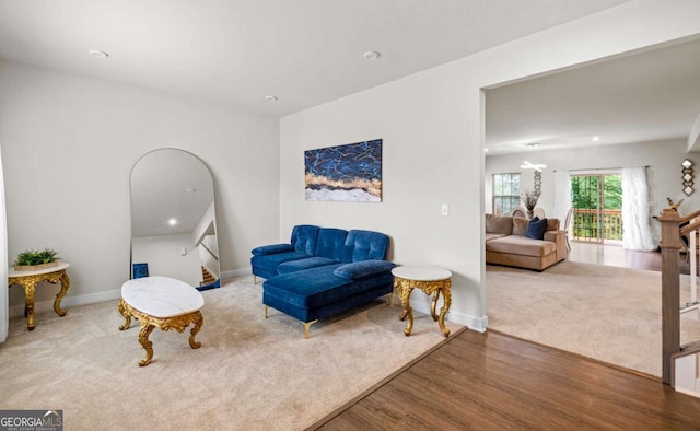 1049 Climbing Rose Way, Mcdonough, GA 30253 - living room featuring wood finished floors, baseboards, and recessed lighting