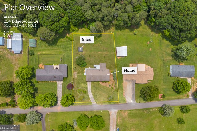 234 Edgewood Dr, Mount Airy, GA 30563 - view of property location with property parcel outlined