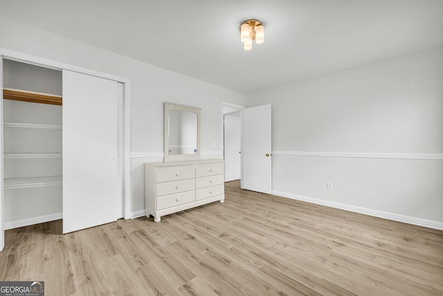 234 Edgewood Dr, Mount Airy, GA 30563 - unfurnished bedroom with light wood-style floors and baseboards