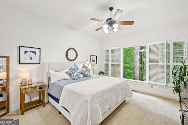 81 Cane Mill Ln, Dahlonega, GA 30533 - carpeted bedroom featuring ornamental molding and ceiling fan