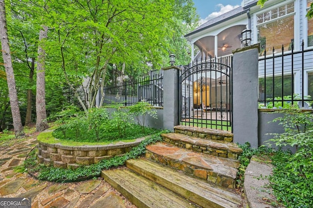 81 Cane Mill Ln, Dahlonega, GA 30533 - gate featuring a fenced front yard