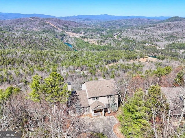 296 Tallulah Vw, Tallulah Falls, GA 30573 - aerial view of property and surrounding area featuring mountains