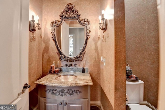 2279 Weeping Oak Dr, Braselton, GA 30517 - bathroom with vanity and toilet
