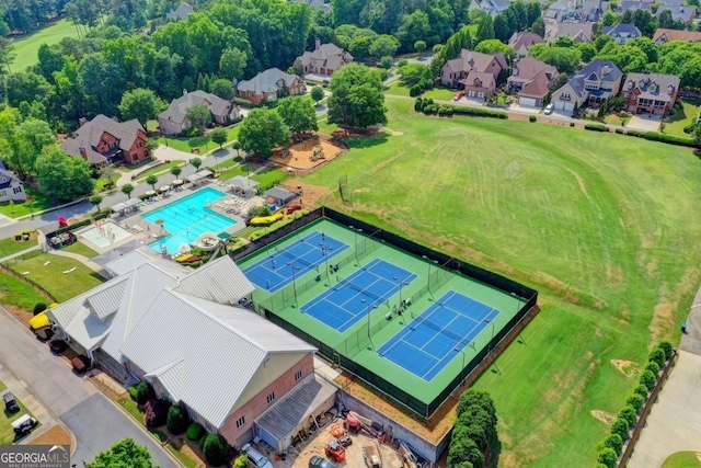 2279 Weeping Oak Dr, Braselton, GA 30517 - aerial perspective of suburban area featuring a pool area
