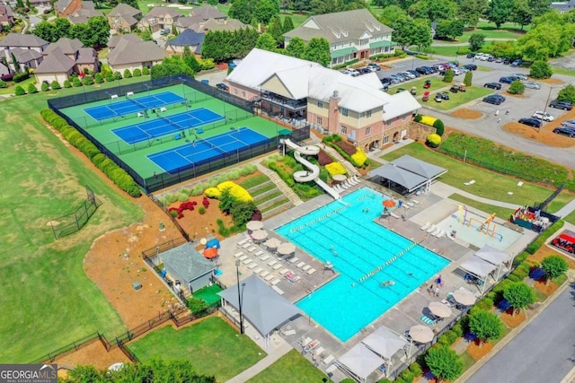 2279 Weeping Oak Dr, Braselton, GA 30517 - aerial view of a pool area