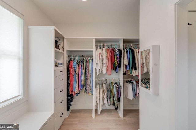 5306 Weeping Creek Trl, Flowery Branch, GA 30542 - spacious closet with light wood-style flooring
