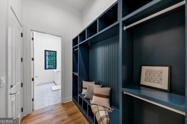4235 Drew Campground Rd, Alpharetta, GA 30004 - mudroom with light wood finished floors and baseboards