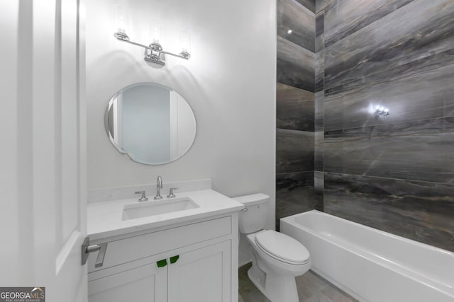 4235 Drew Campground Rd, Alpharetta, GA 30004 - bathroom with vanity and  shower combination