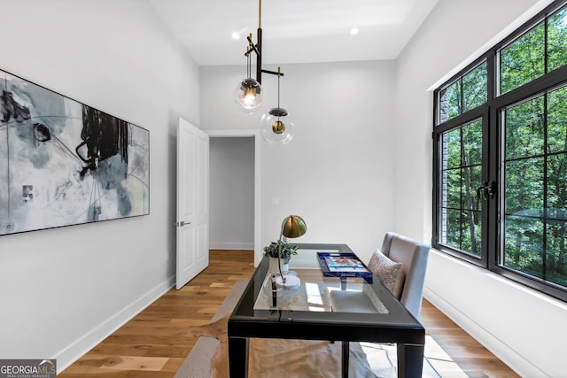 4235 Drew Campground Rd, Alpharetta, GA 30004 - office area with healthy amount of natural light and wood finished floors