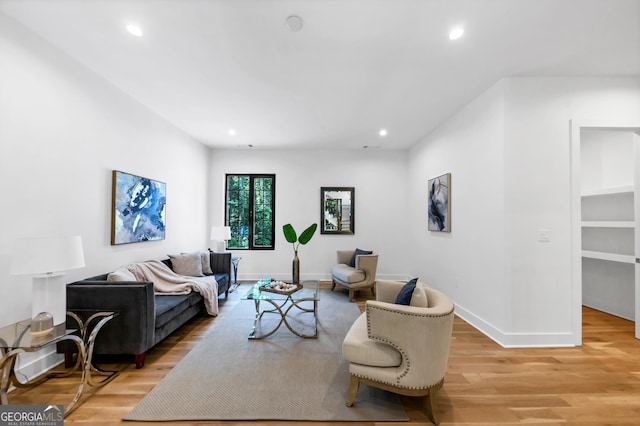 4235 Drew Campground Rd, Alpharetta, GA 30004 - living area featuring light wood-style flooring and recessed lighting