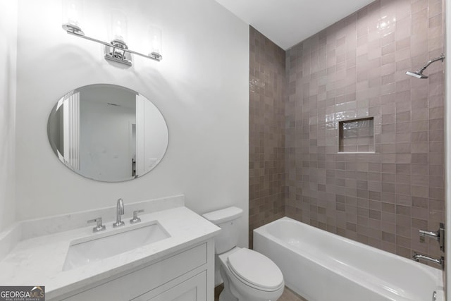 4235 Drew Campground Rd, Alpharetta, GA 30004 - full bathroom featuring vanity and shower / washtub combination