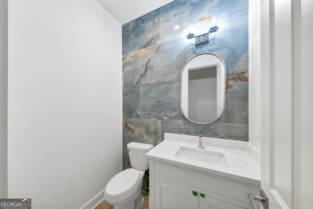 4235 Drew Campground Rd, Alpharetta, GA 30004 - half bath featuring tile walls and vanity