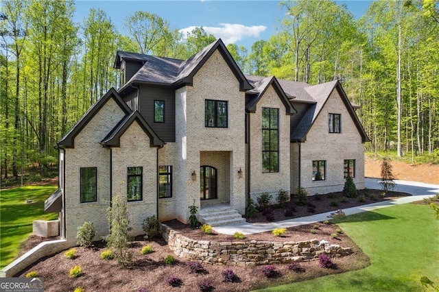4235 Drew Campground Rd, Alpharetta, GA 30004 - french country style house with a front yard