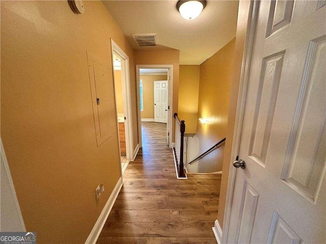 105 Whitehead Rd Unit 10, Athens, GA 30606 - corridor featuring an upstairs landing, wood finished floors, and baseboards